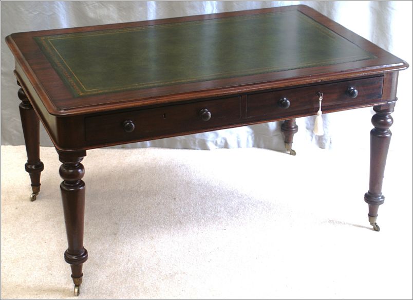 3048 Antique William IV Four Drawer Library Table (5)